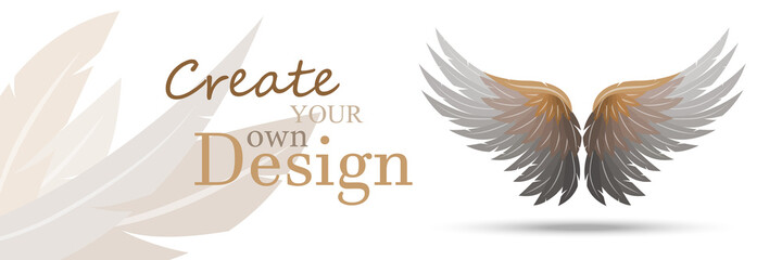 Obraz premium Abstract background with wings