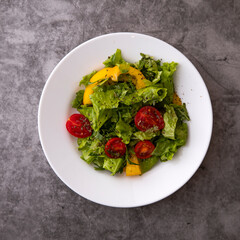 salad with tomatoes and cucumbers