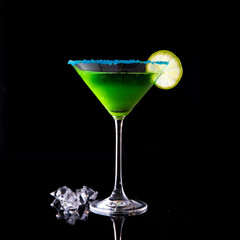 cocktail with lime