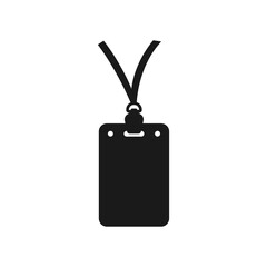 Identification card icon. Access badge for web and mobile design concept.