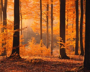 beech forest, autumn, 
