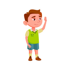 cute boy greeting grandparents in park cartoon vector. cute boy greeting grandparents in park character. isolated flat cartoon illustration