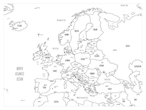 Blank Map Of European Countries And Capitals 360 F 438623386 NizwmS3RNwyhlYMfXsHcPeOKqPndBcBp 