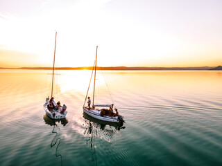 Sailing on Lake Balaton Hungary