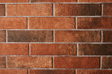 Wall of red brickwork