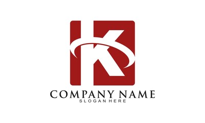 Obraz premium Abstract letter K icon logo