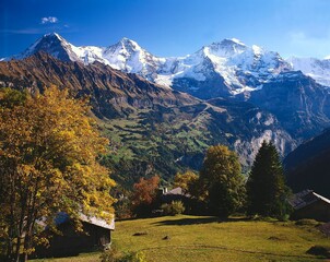 switzerland, bernese oberland, sulwald, near isenfluh, eiger, mönch, jungfrau, bernese alps, alps,...