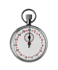 Vintage timer isolated on white. Measuring tool