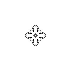 Obraz premium Compass line icon. Simple style camping travel poster background symbol. Logo design element. T-shirt printing. Vector for sticker.