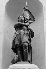 Statue on House Facade, Clermont-Ferrand, Auvergne, France