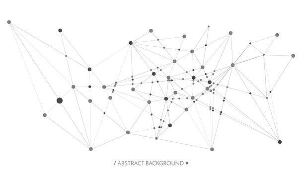 Vector technology concept. Connected Lines and dots. Network sign. Geometric connected abstract background.