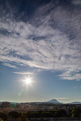 Sainte Victoire mountain in the light of a spring morning
