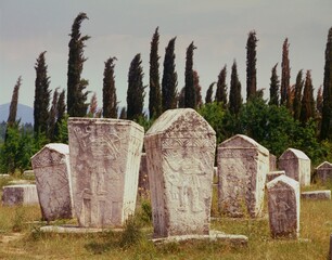 bosnia-herzegovina, bogomilen, cemetery radimlje (stecci) near, stolac 51959, 