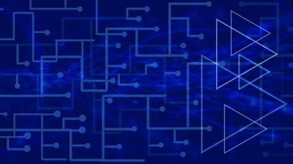 High tech electronic circuit board illustration background.