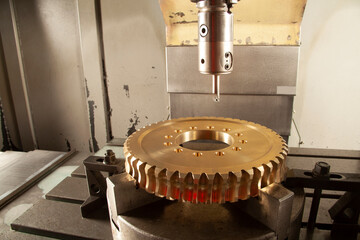 Metalworking CNC milling machine. Cutting metal modern processing technology. © Kybele