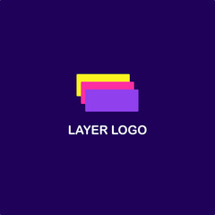 Rectangle layer colorful logo look sweet and simple,suitable for any company.