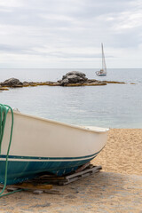 boats on the beach of Palafrugell
