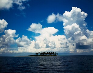 Naklejka na ściany i meble maldives, palm island, sea, cloudy sky, island nation, island, indian ocean, holiday, dream island, palms, water, uninhabited, solitude, landscape, 