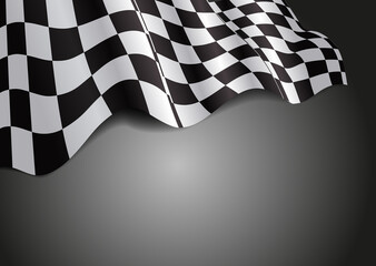 Checkered flag. Vector illustration