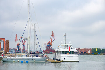 Boats at the guest harbor in Gothenburg, Sweden