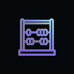 Abacus With Stand blue gradient vector icon