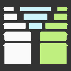 Fototapeta premium Vector phone chat bubbles. Sms messages. Speech bubbles. Short message service bubbles.