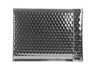 Padded envelope with bubble wrap isolated on white
