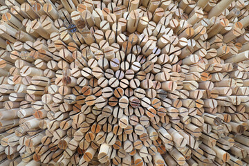 Cross section pattern of wooden spade handle