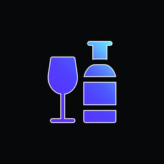 Alcohol blue gradient vector icon