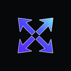 Arrows Group Interface Symbol To Expand blue gradient vector icon