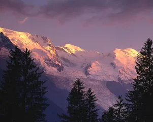Papier Peint photo Mont Blanc france, haute savoie, evening sun, mont blanc, europe, savoy alps, mountain, mountain massif, mountain range, summit, mountain top, snowy, 4807m, evening atmosphere, sunset, 