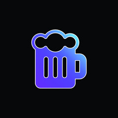 Beer blue gradient vector icon