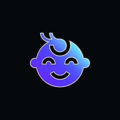 Baby Boy blue gradient vector icon