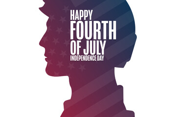 Happy Independence Day. 4th of July. Holiday concept. Template for background, banner, card, poster with text inscription. Vector EPS10 illustration.