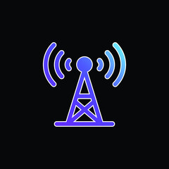 Antenna blue gradient vector icon