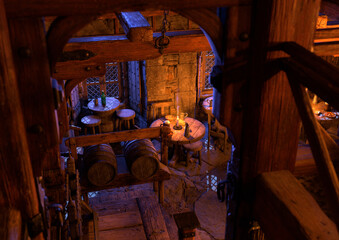 3D Rendering Medieval Tavern