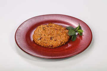 Natural homemade cookie in the plate