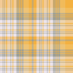Seamless pattern in light grey and yellow colors for plaid, fabric, textile, clothes, tablecloth and other things. Vector image.