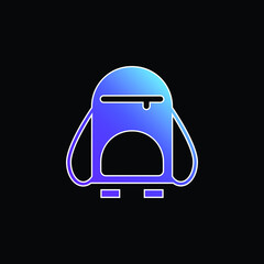 Obraz premium Backpack blue gradient vector icon