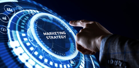 Business, Technology, Internet and network concept. Digital Marketing content planning advertising...