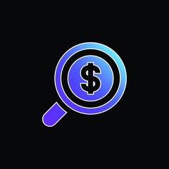 Obraz premium Analytics blue gradient vector icon
