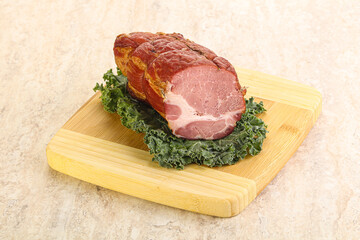 Delicous pork cured meat isolated