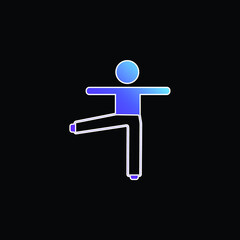 Arms And Leg Stretching blue gradient vector icon