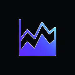 Area Chart blue gradient vector icon