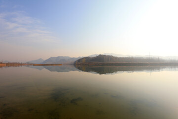 Natural scenery of reservoir in North China