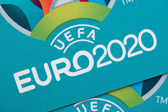 LONDON, UK - June 2021: Logo For The 2020 UEFA European Championship