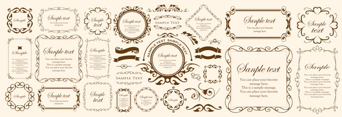 エレガントなフレームデザインセット	
