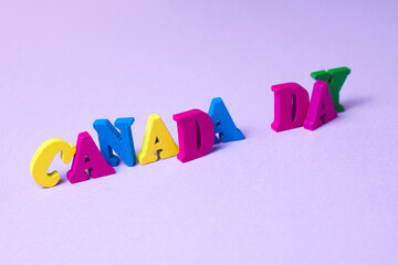 Canada Day. Beautiful greeting card. Close-up. National holiday concept.