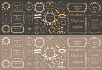 エレガントなフレームデザインセット	
