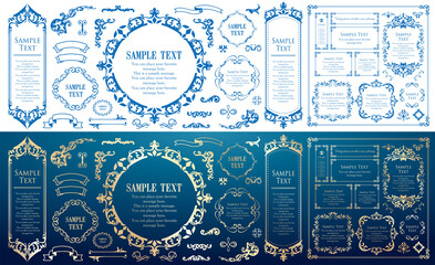 エレガントなフレームデザインセット	
